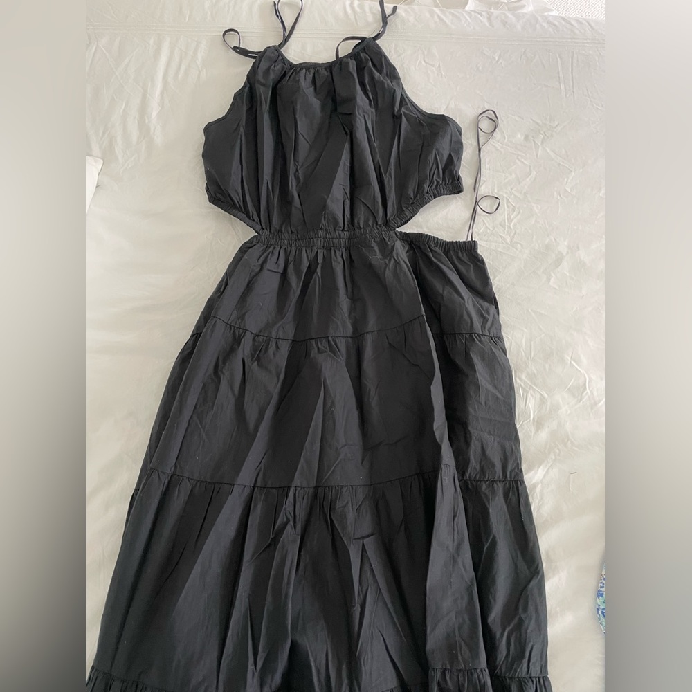 J. Crew Harbour Dress Side Cutout - Black